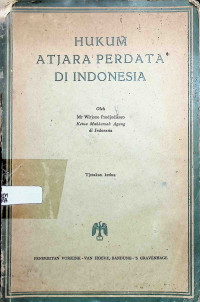 Image of Hukum Atjara Perdata di Indonesia