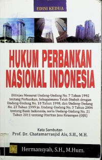 Image of Hukum Perbankan Nasional Indonesia (Edisi Kedua)