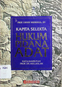 Image of KAPITA SELEKTA
Hukum Pidana Adat