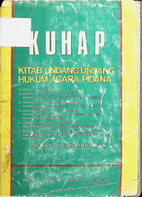Image of KUHAP Kitab Undang-Undang Hukum Acara Pidana