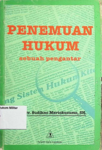 Image of Penemuan Hukum : Sebuah Pengantar