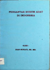 Image of Pengantar Hukum Adat di Indonesia