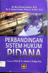 Image of Perbandingan Sistem Hukum Pidana
