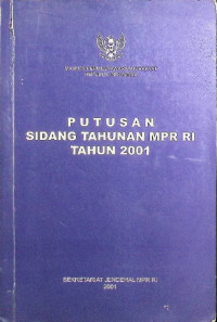 Image of Putusan Sidang Tahunan MPR RI Tahun 2001