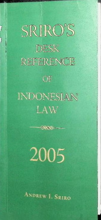 Image of Sriro's Desk Reference of Indonesian Law