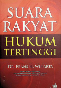 Image of Suara rakyat hukum tertinggi
