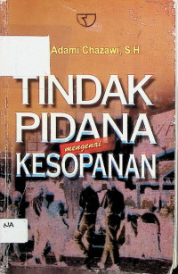 Image of Tindak Pidana Mengenai Kesopanan